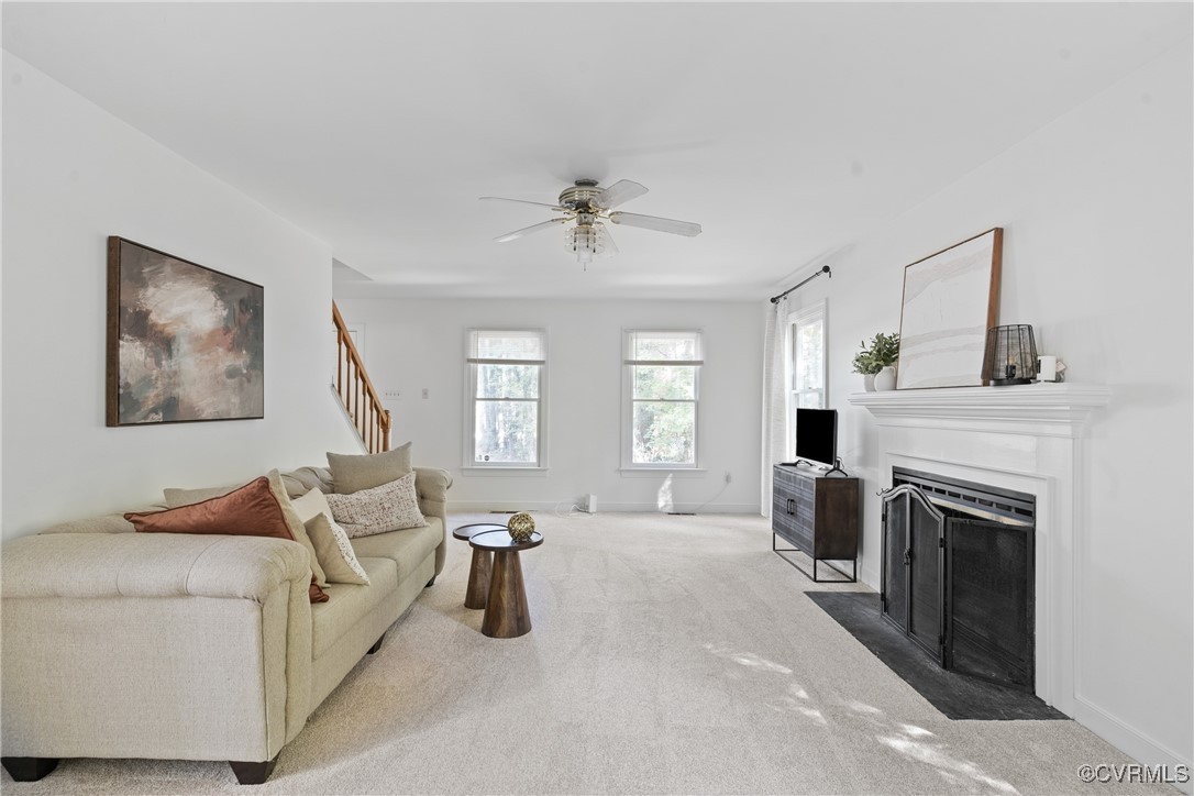 14310 Long Gate Road Midlothian, VA 23112 - Photo 5 of 31 a living room with furniture and a fireplace
