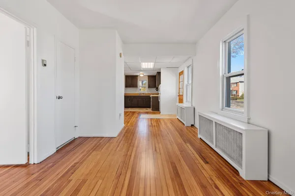 a view of a house with wooden floor