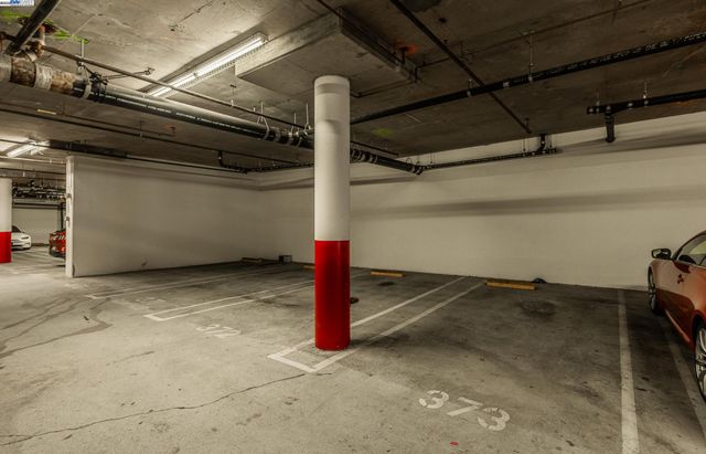 a view of a room with storage