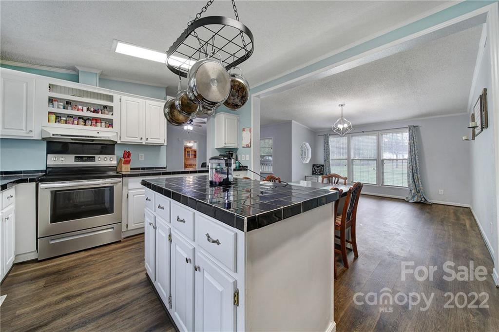 141 Old Hearth Road Clover, SC 29710 - Photo 7 of 29 a kitchen with a counter space a stove and cabinets