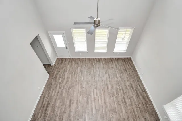 an empty room with a window