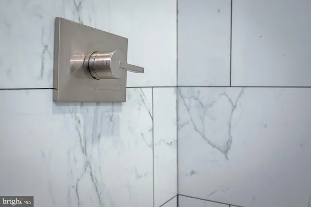 an empty room with closet