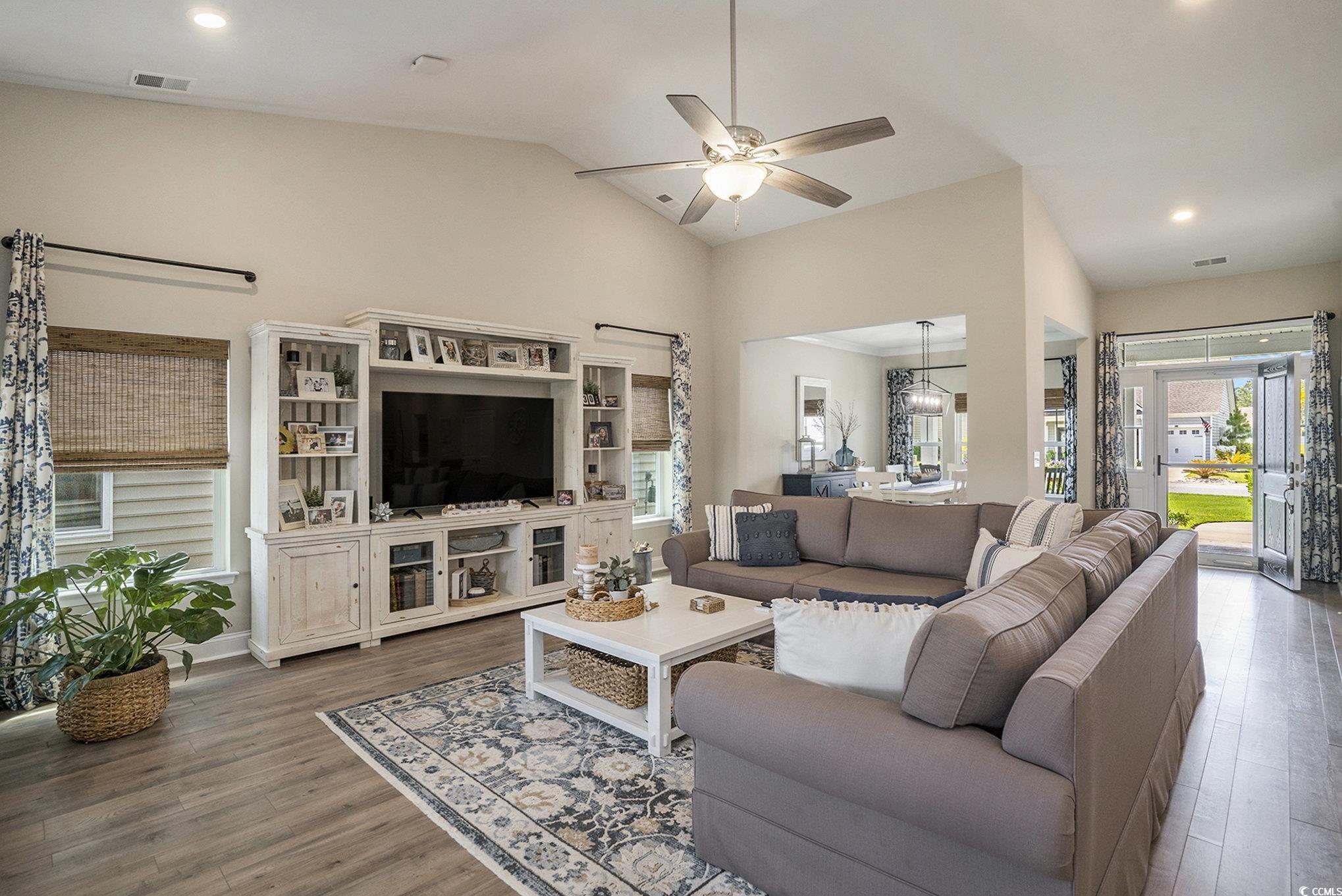 860 Brant Street Myrtle Beach, SC 29579 - Photo 11 of 40 Living room featuring wood finished floors, a ceil