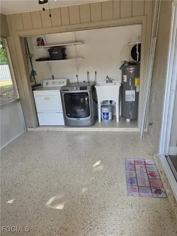 a view of kitchen and utility room