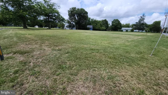 a view of outdoor space with green field and trees