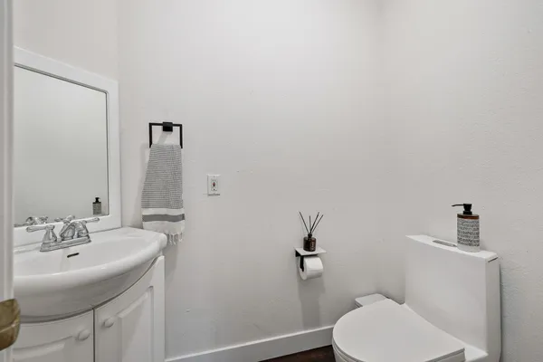 a bathroom with a sink and a toilet