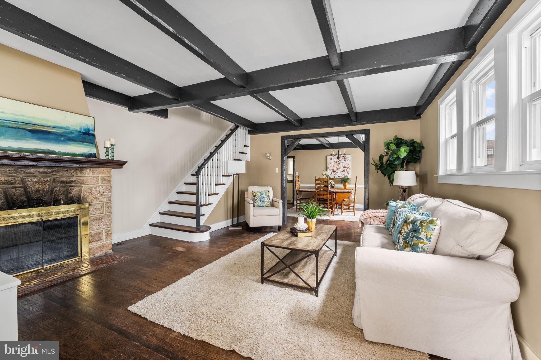 96 Drexel Avenue Lansdowne, PA 19050 - Photo 4 of 58 a living room with furniture fireplace and wooden floor