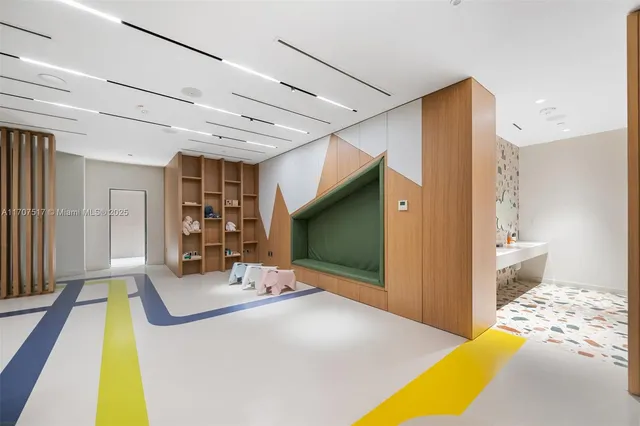 a view of a swimming pool with a yard