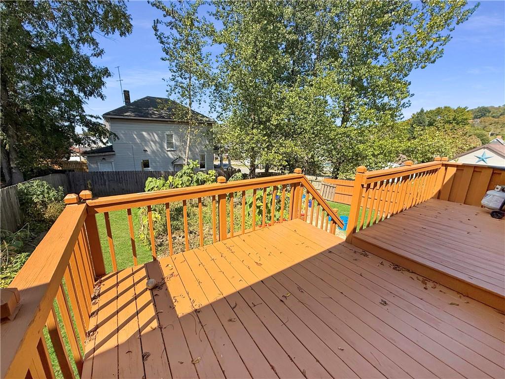 450 Clay Street Rochester, PA 15074 - Photo 27 of 34 a view of a balcony with wooden floor and outdoor seating