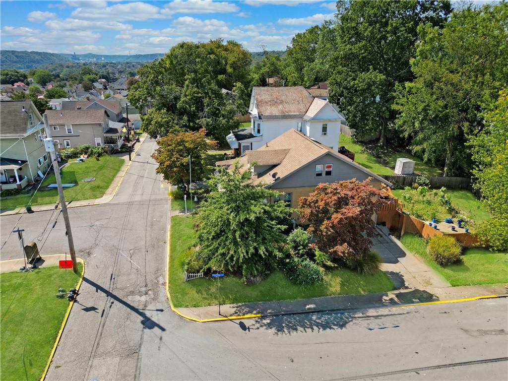 450 Clay Street Rochester, PA 15074 - Photo 30 of 34 an aerial view of a house with a yard and outdoor seating