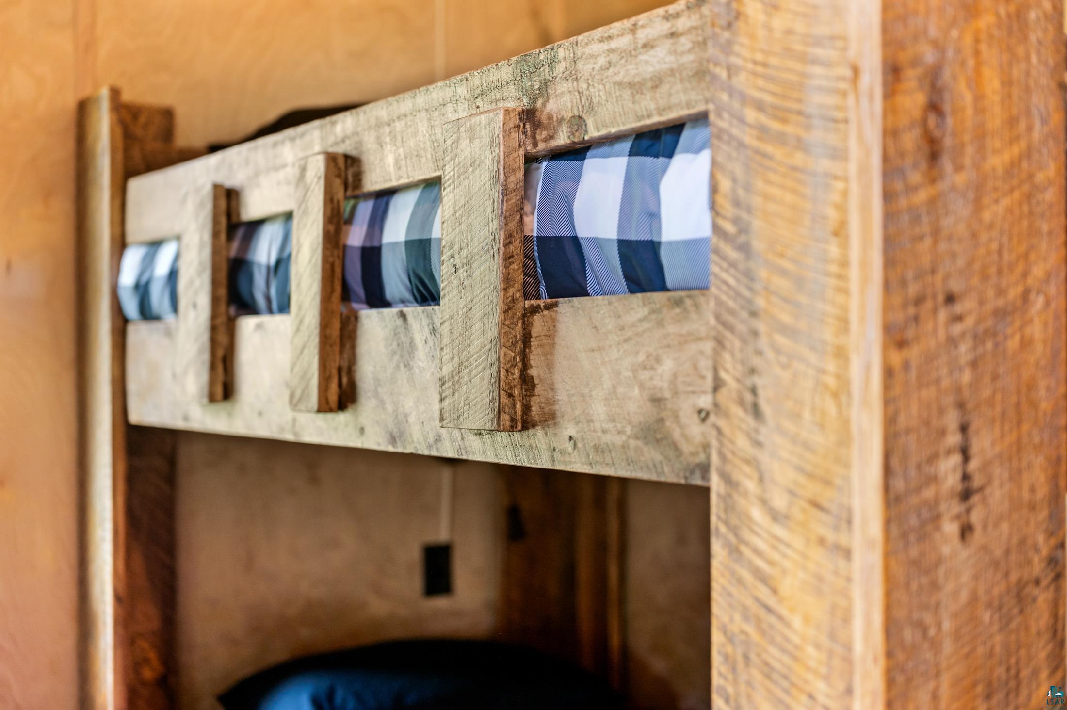 3778 East County Road Barnum, MN 55707 - Photo 46 of 52 Built-in wooden bunk bed featuring a natural wood finish