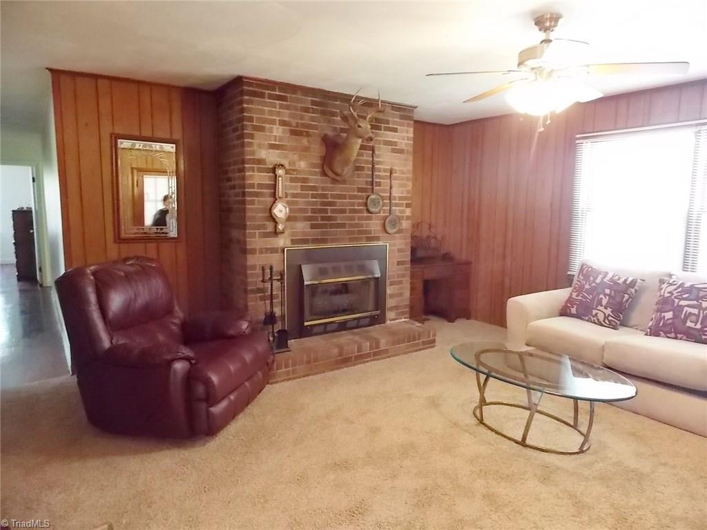 1364 Collinstown Road Westfield, NC 27053 - Photo 5 of 20 Den/Family Room Fireplace with Gas Logs