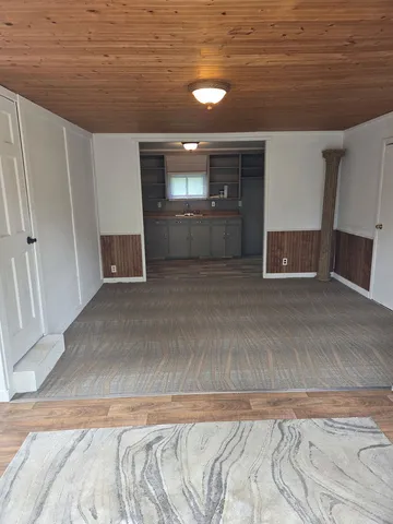 a view of a livingroom with a fireplace