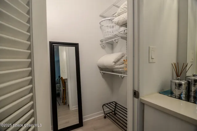 a room with storage and utility