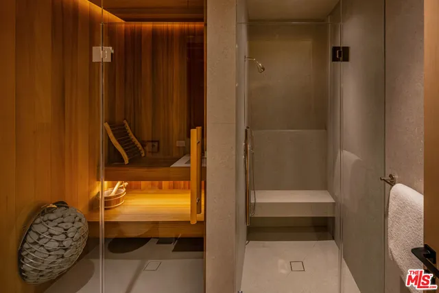 a view of swimming pool with seating area