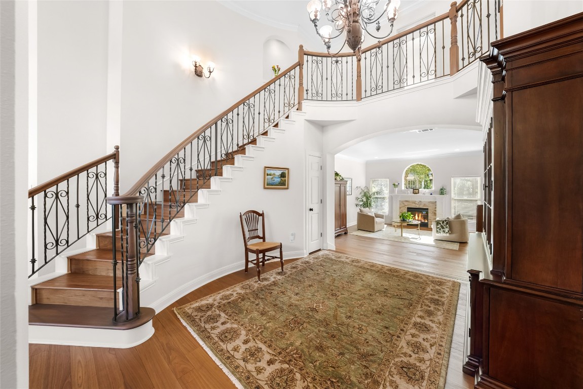 10005 Cormorant Cove Austin, TX 78730 - Photo 1 of 40 a view of entryway and hall with wooden floor