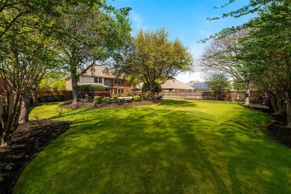 a view of a swimming pool with an outdoor space
