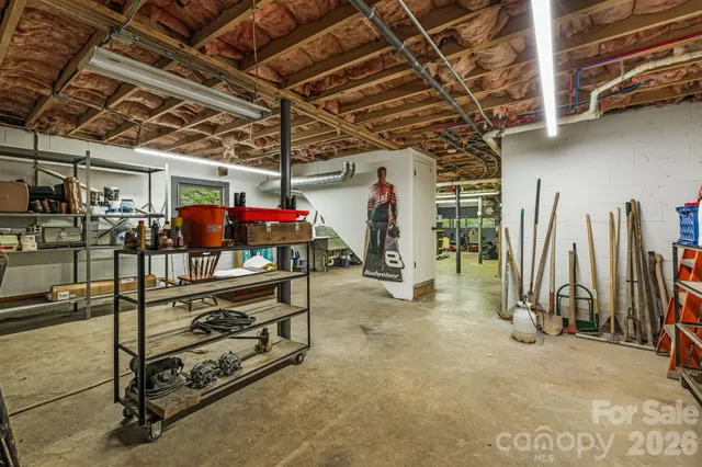 a view of a lake with a yard