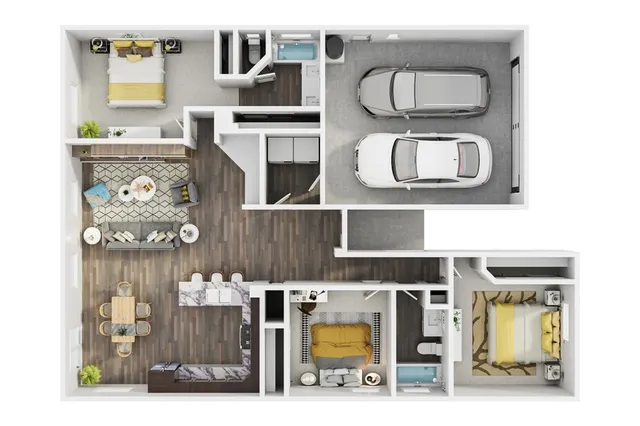 a picture of a living room with furniture