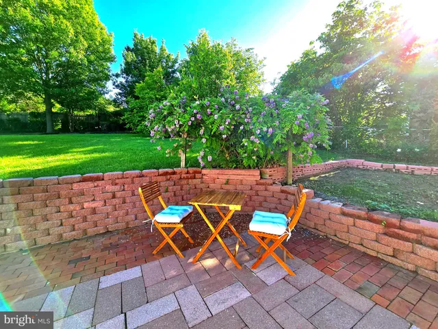 a view of an outdoor sitting space