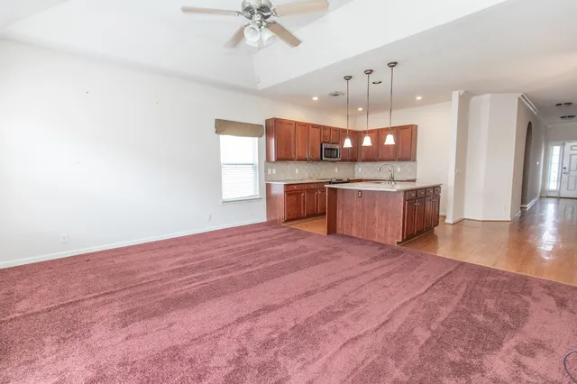 an empty room with a window