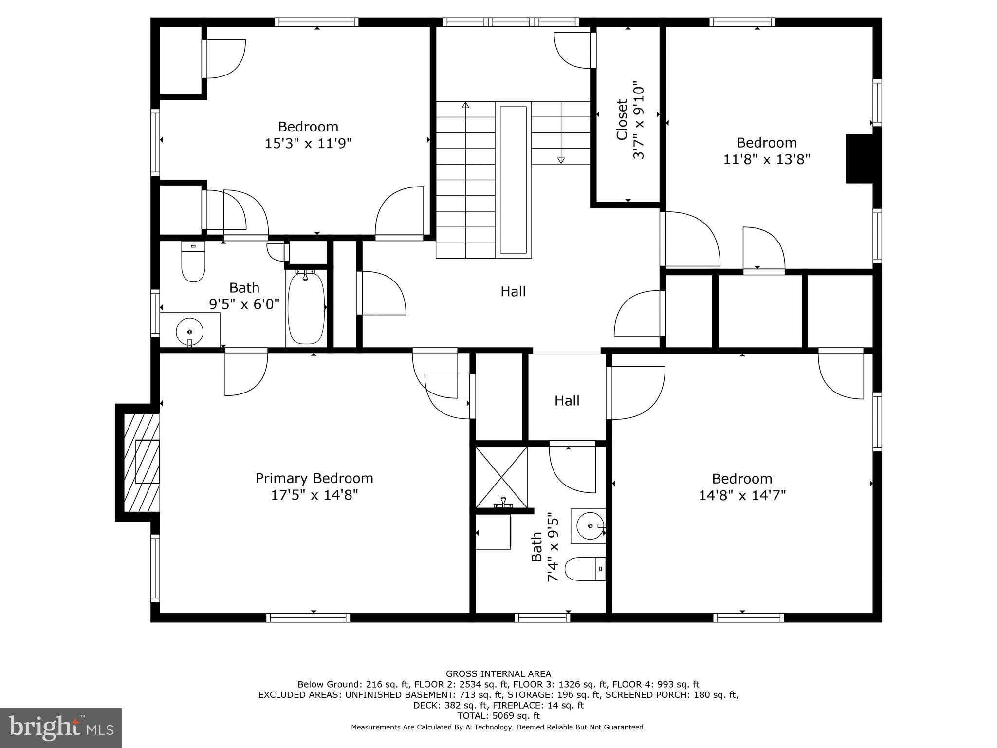 14 Midvale Road Baltimore, MD 21210 - Photo 89 of 91 Second Level Floor Plan