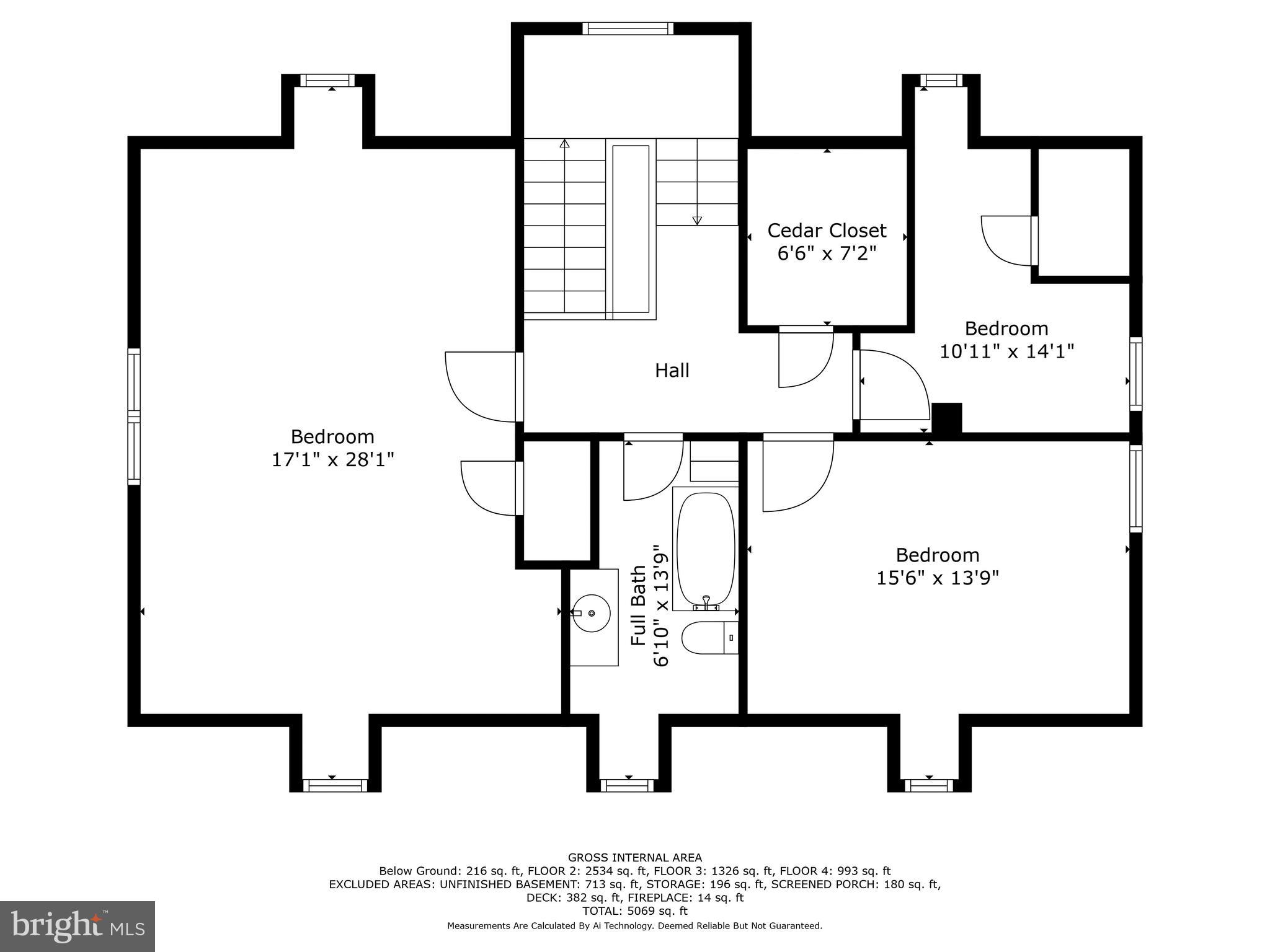 14 Midvale Road Baltimore, MD 21210 - Photo 90 of 91 Third Level Floor Plan