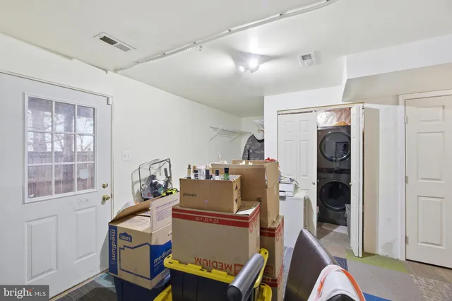 a view of a storage in a room