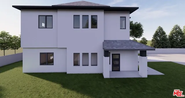 a house view with a garden space