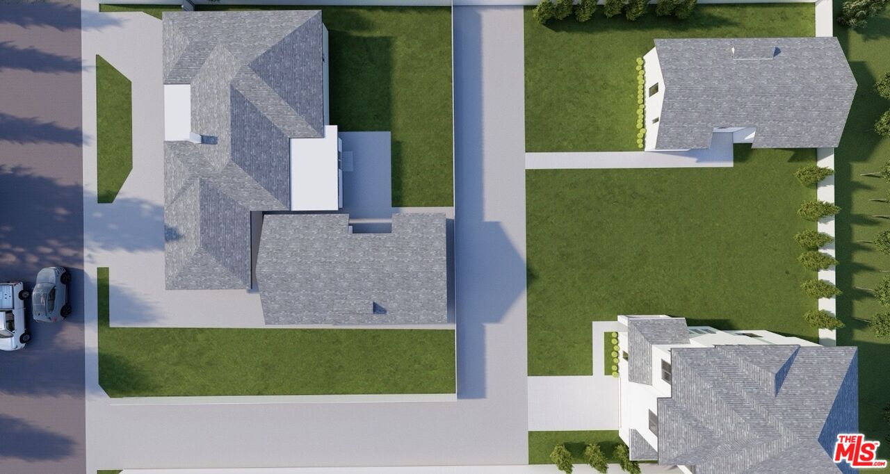 8446 Penfield Avenue Winnetka, CA 91306 - Photo 42 of 46 an aerial view of a house with a garden and a yard