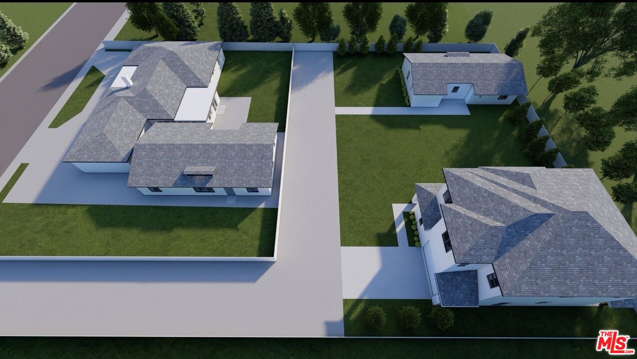 8446 Penfield Avenue Winnetka, CA 91306 - Photo 46 of 46 an aerial view of a house with a yard basket ball court and outdoor seating