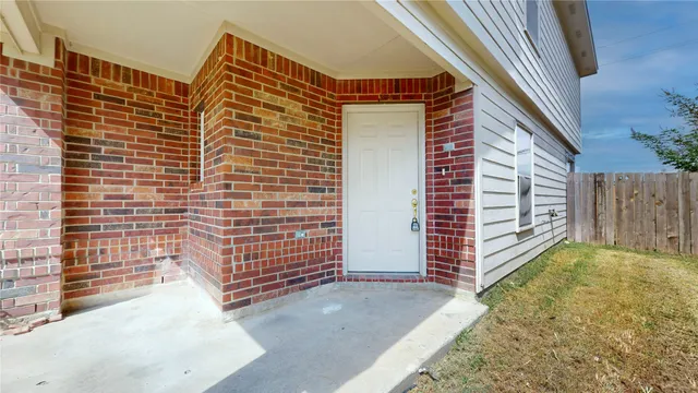 a view of front door of house
