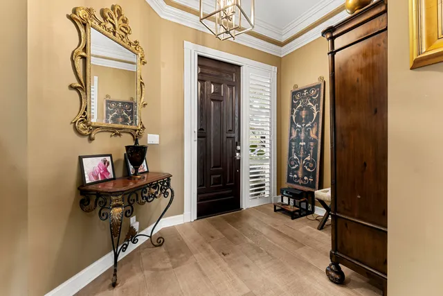 a view of a hallway with workspace
