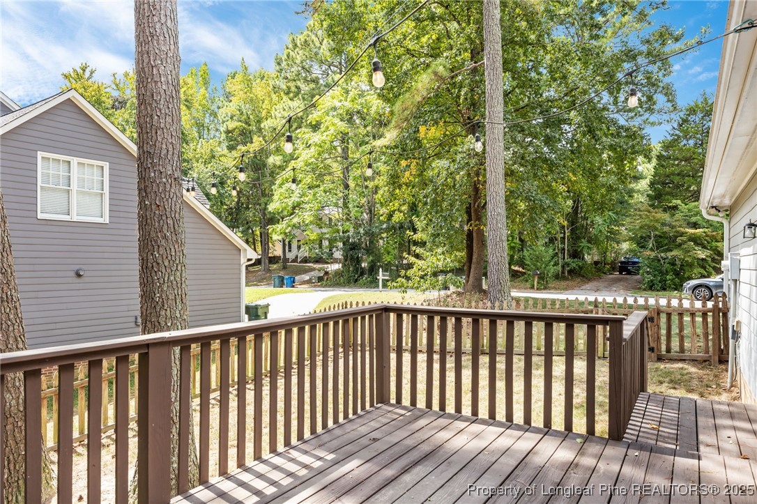 5302 Middleton Road Durham, NC 27713 - Photo 39 of 40 a view of a wooden roof deck