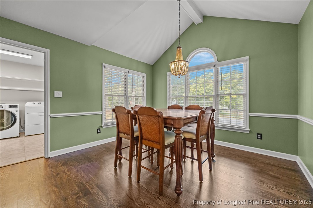 5302 Middleton Road Durham, NC 27713 - Photo 8 of 40 a view of a dining room with furniture window and outside view