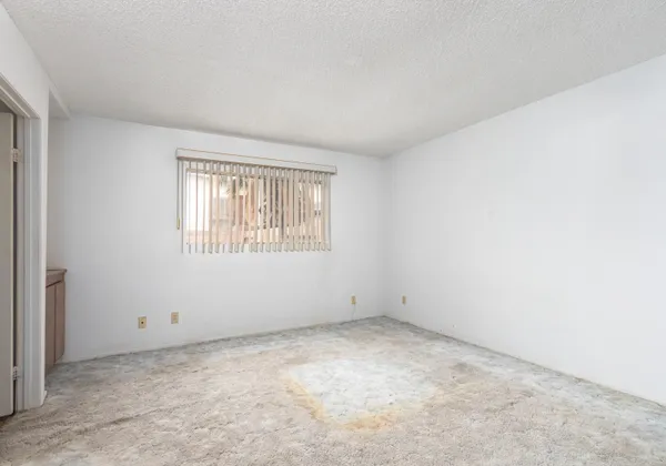 an empty room with a window