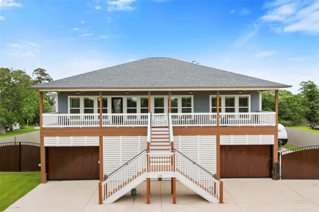 a front view of a house with a balcony