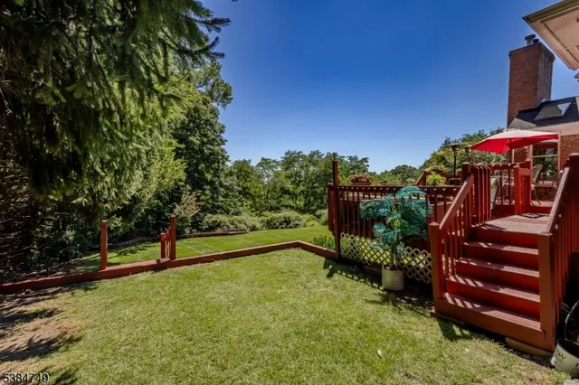 a view of a terrace with a garden