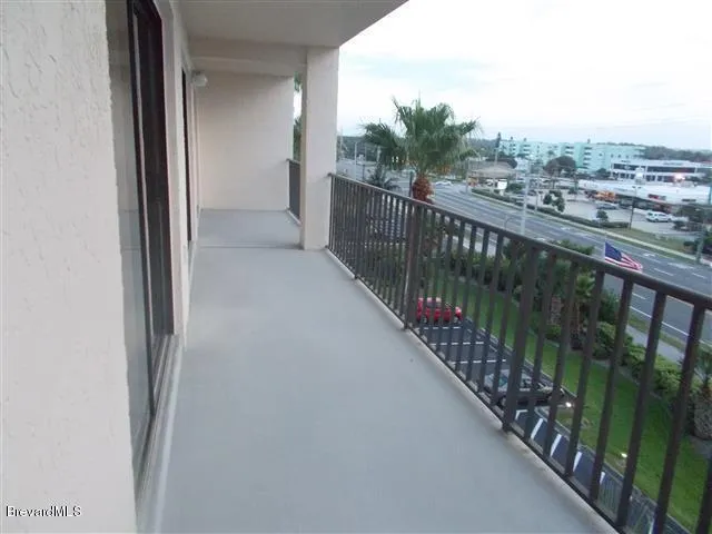 a view of balcony with city view