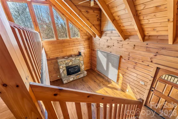 a view of a fireplace with an outdoor space