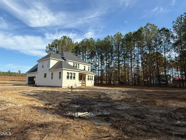 a house with trees in the background