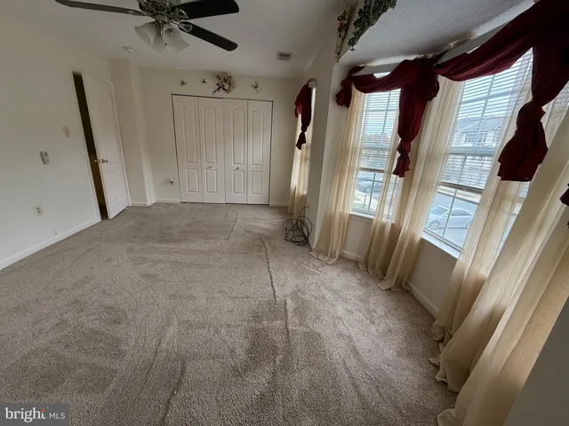 a view of a livingroom with a window