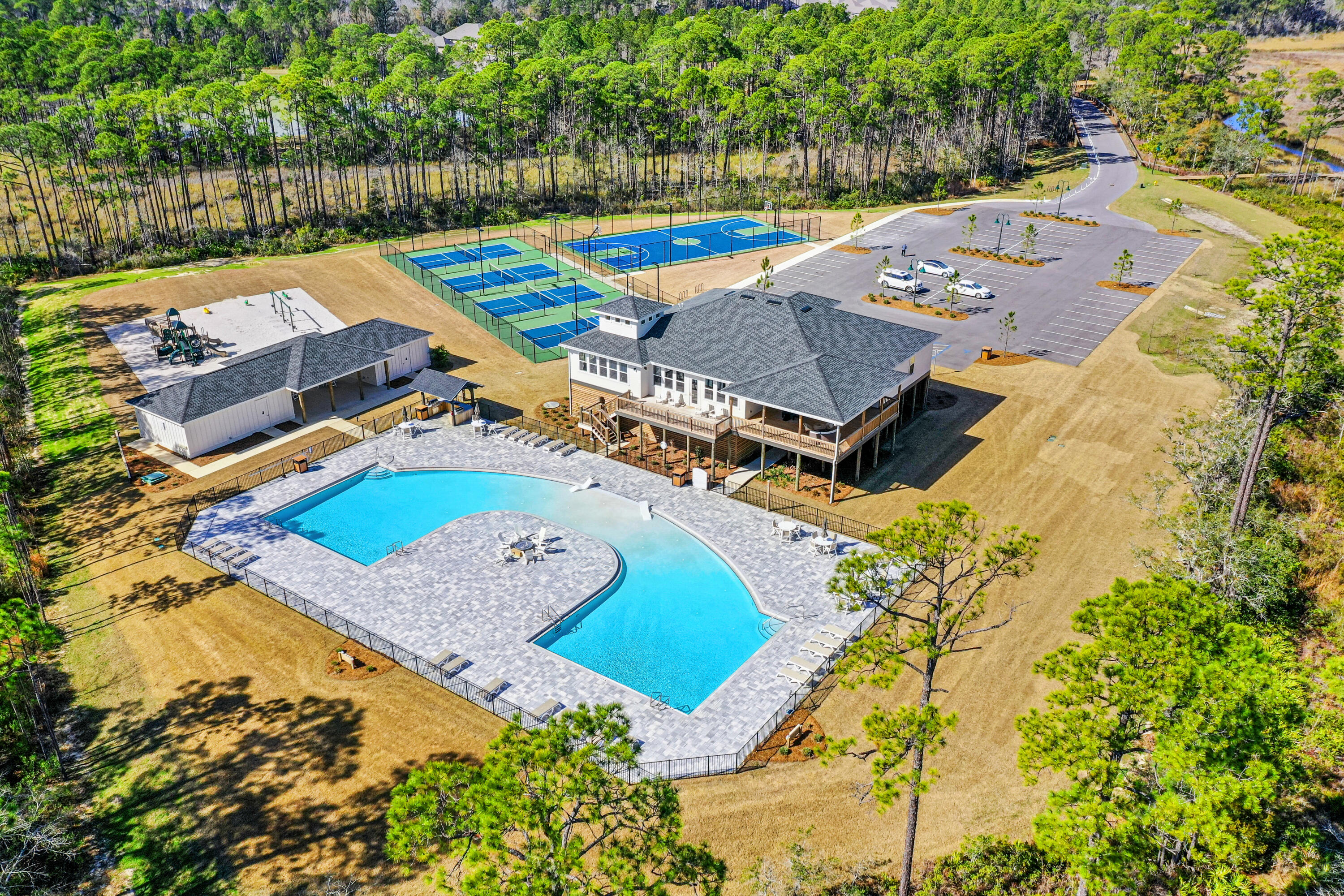 132 East Tweet Street Freeport, FL 32439 - Photo 51 of 79 an aerial view of a pool patio swimming pool and outdoor seating