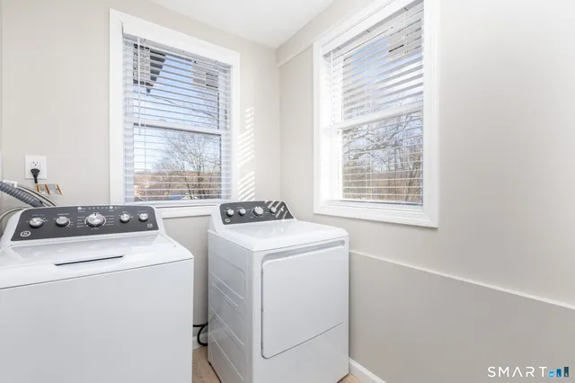 a view of a room with rack on the wall