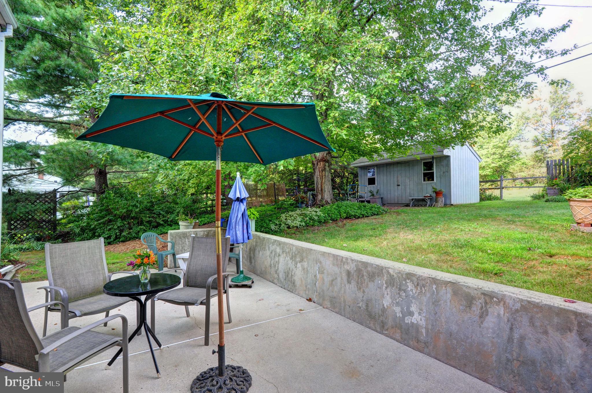 228 Upper Valley Road North Wales, PA 19454 - Photo 3 of 39 Rear Patio & Yard with Storage Shed