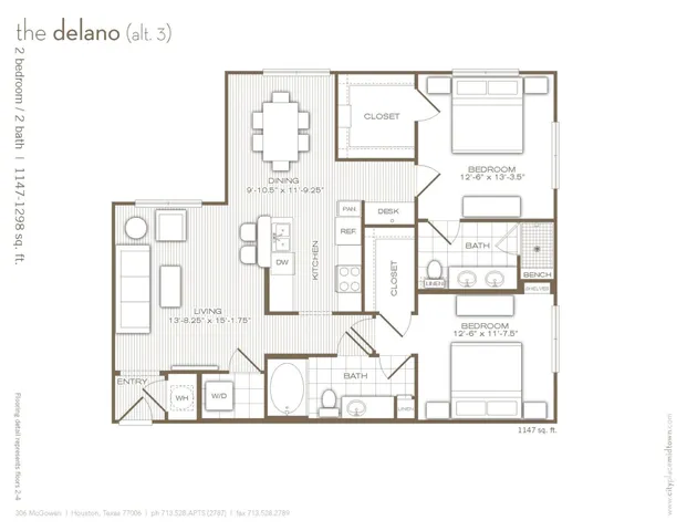 $2,180 | 206 McGowen Street, Unit 3404, Houston, TX 77006