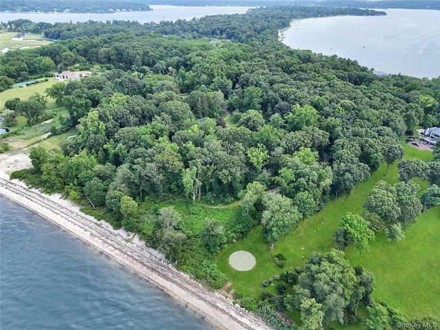 an aerial view of a forest with houses