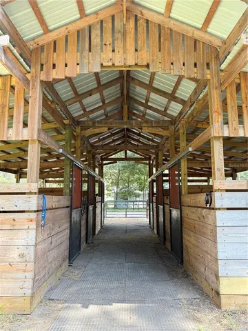 a view of wooden fence