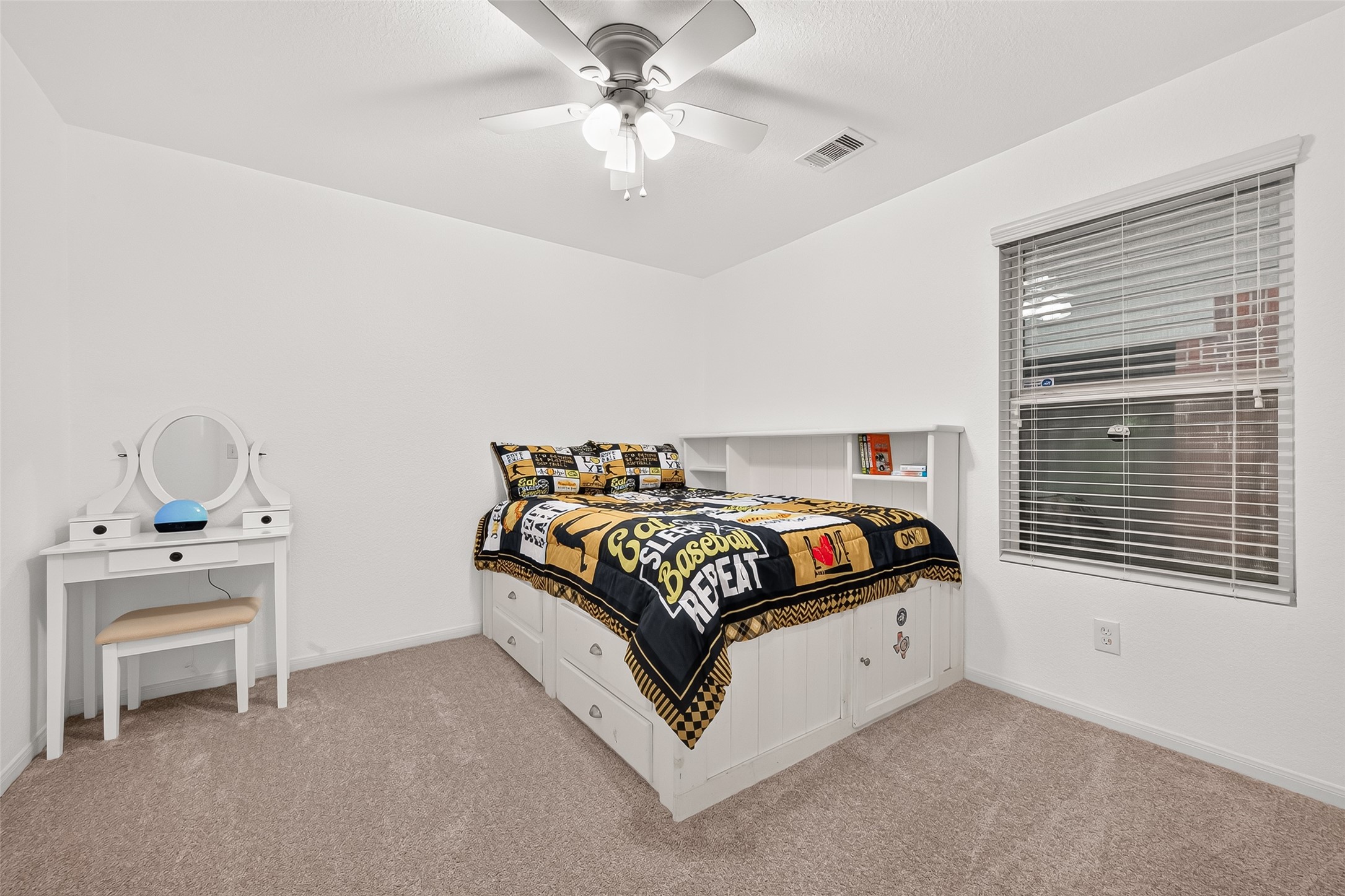3155 View Valley Trail Katy, TX 77493 - Photo 41 of 50 Another spacious secondary bedroom with crisp white walls, perfect for guests or a growing family