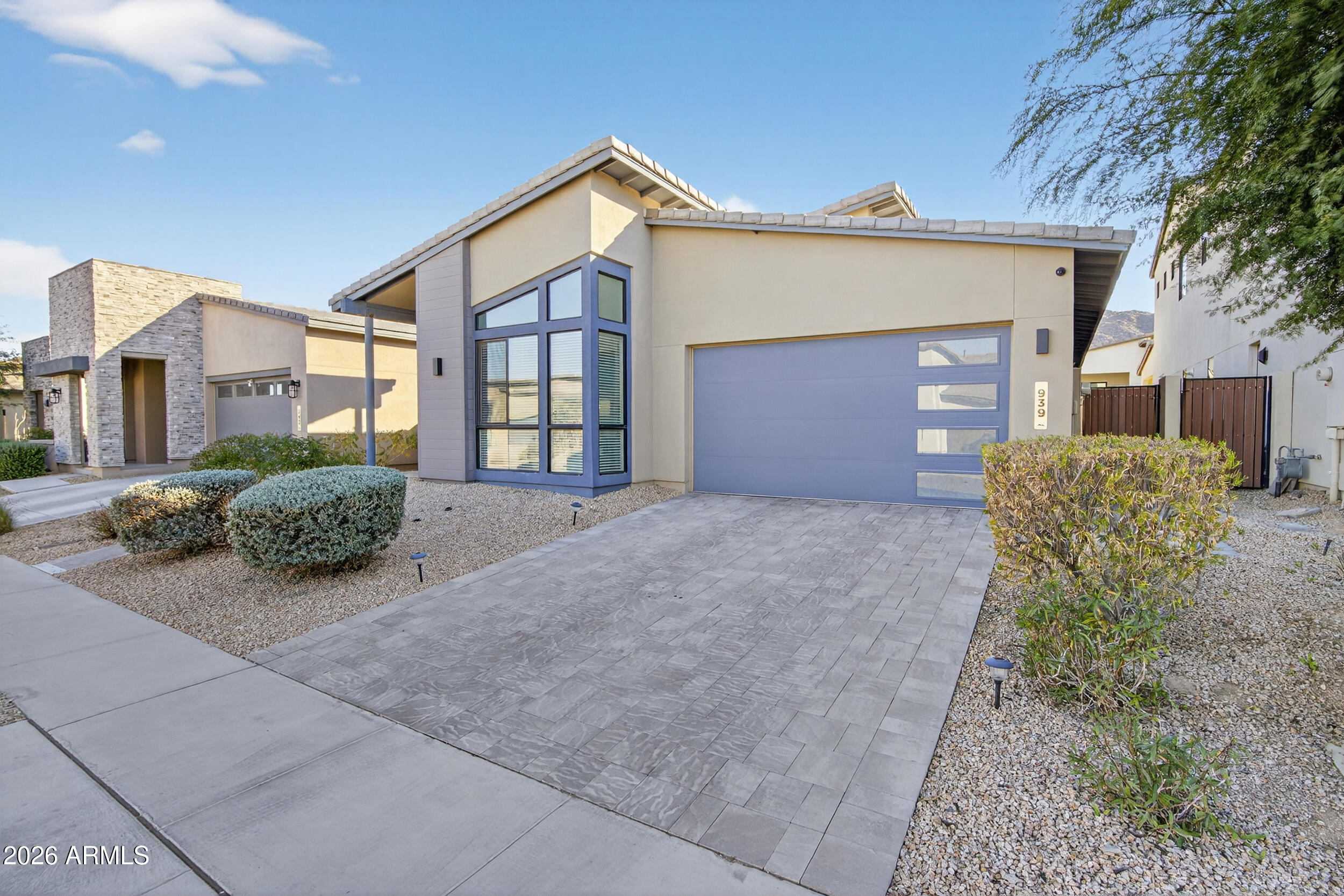 a view of backyard of house